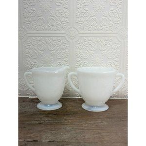 Vintage MacBeth-Evans Glass American Sweetheart Monax Footed Creamer White